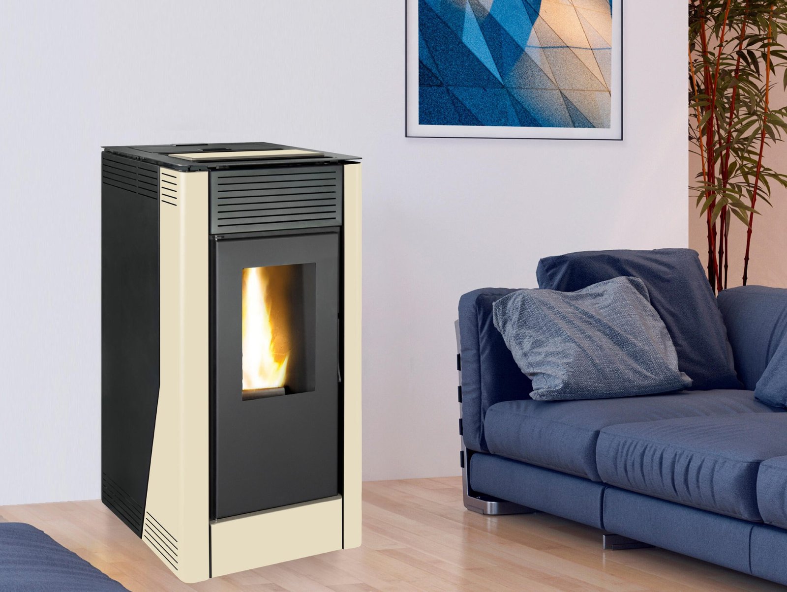 Salamandra a Pellets Hidro TJ Velika 16 kW (17,7 kW) – Branco